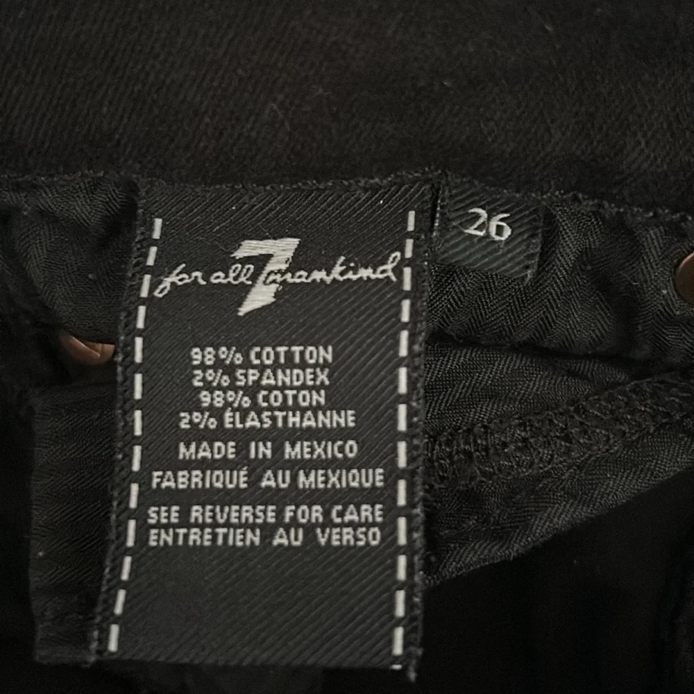 7 FOR ALL MANKIND women’s black skinny jeans - Picture 3 of 3